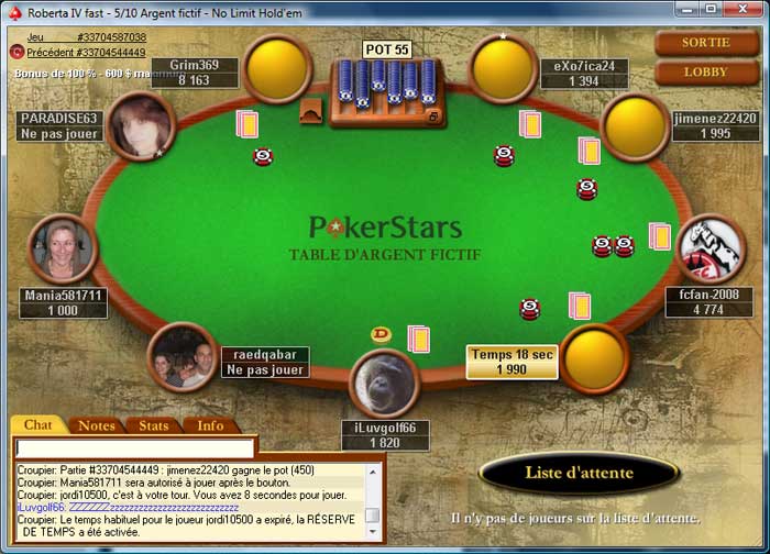 deuxieme vue sur PokerStars