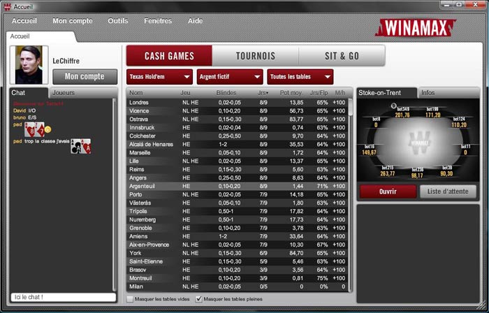 Jouer sur winamax
